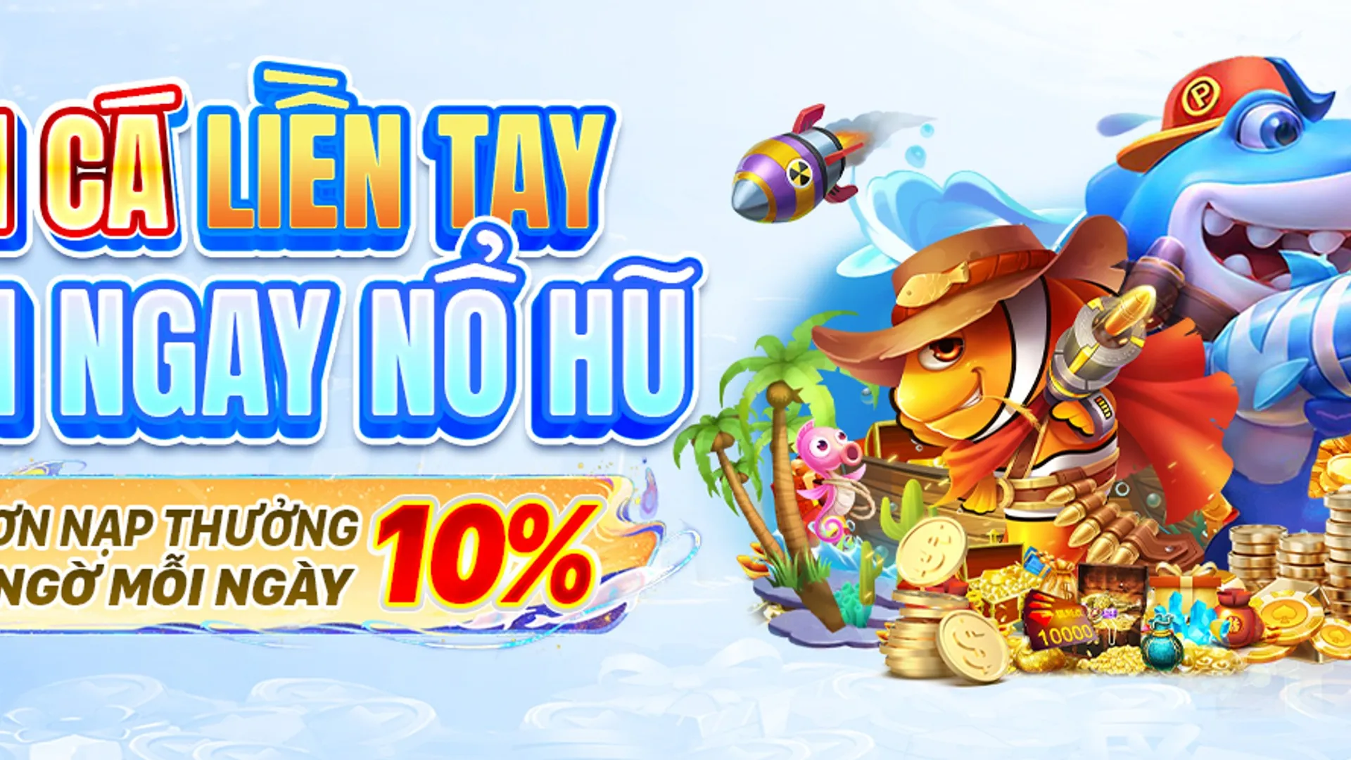 Hình ảnh trò chơi bắn cá 0123win sôi động với cá vàng và kho báu dưới đại dương